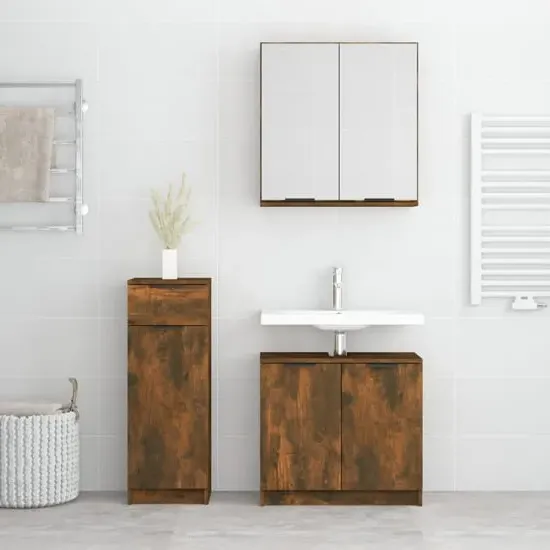 Malibu 3-Piece Bathroom Furniture Set - Smoked Oak image