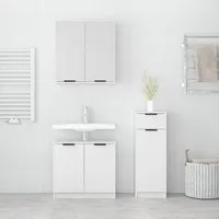 Malibu Bathroom Furniture Set - White, Engineered Wood alternate view