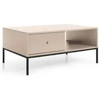 Malibu Coffee Table with 1 Drawer - Beige