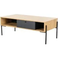 Malibu Coffee Table with Drawer - Natural Oak