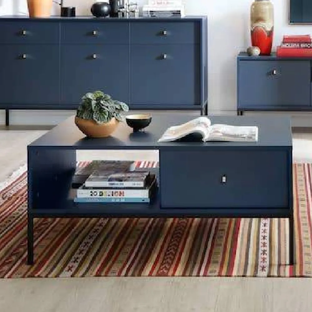 Malibu Coffee Table with Drawer - Navy image