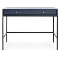 Malibu Computer Desk with 2 Drawers - Navy