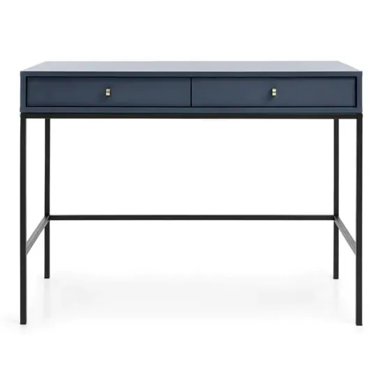 Malibu Computer Desk with 2 Drawers - Navy image