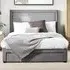 Malibu Double Bed with 4 Drawers - Grey, Fabric