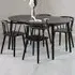 Malibu Extendable Dining Set with 4 Chairs - Black, Wood