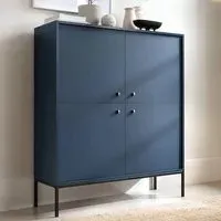 Malibu Highboard with 4 Doors - Navy