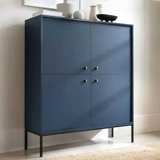 Malibu Highboard with 4 Doors - Navy image