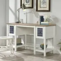 Malibu Laptop Desk - White, Oak