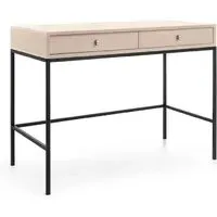Malibu Laptop Desk with 2 Drawers - Beige