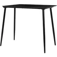 Malibu Rectangular Bar Table - Black, MDF