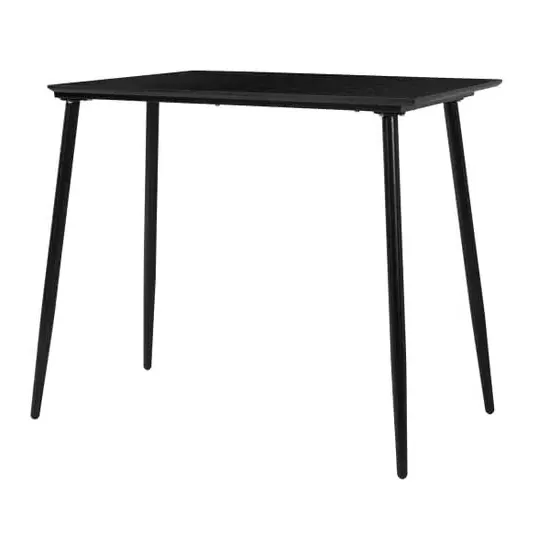 Malibu Rectangular Bar Table - Black, MDF image