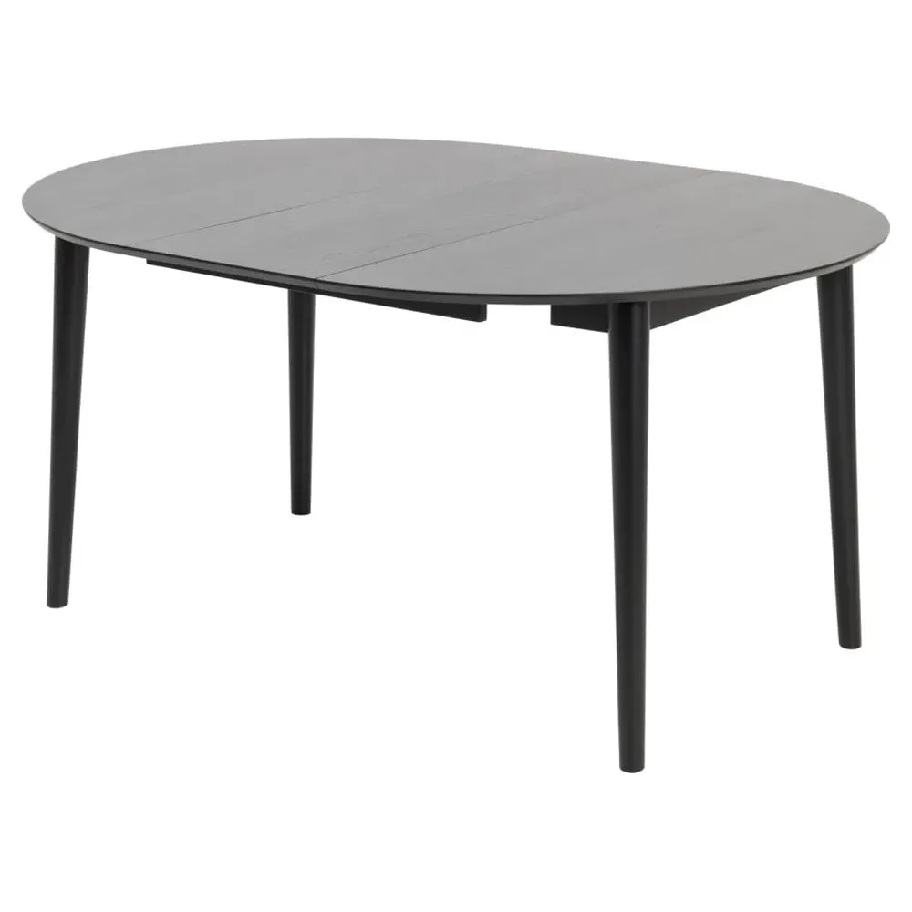Malibu Round Extendable Dining Table - Black, Wood image