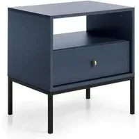 Malibu Side Table with Drawer - Navy