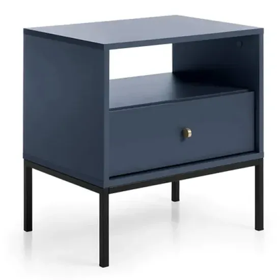 Malibu Side Table with Drawer - Navy image