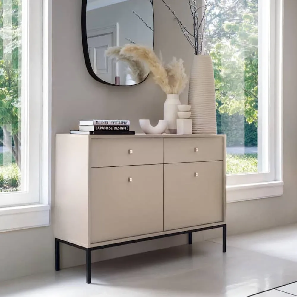 Malibu Sideboard with 2 Doors 2 Drawers - Beige