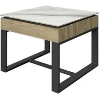 Malibu Sintered Ceramic Side Table - White