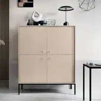 Malibu Storage Cabinet with 4 Doors - Beige