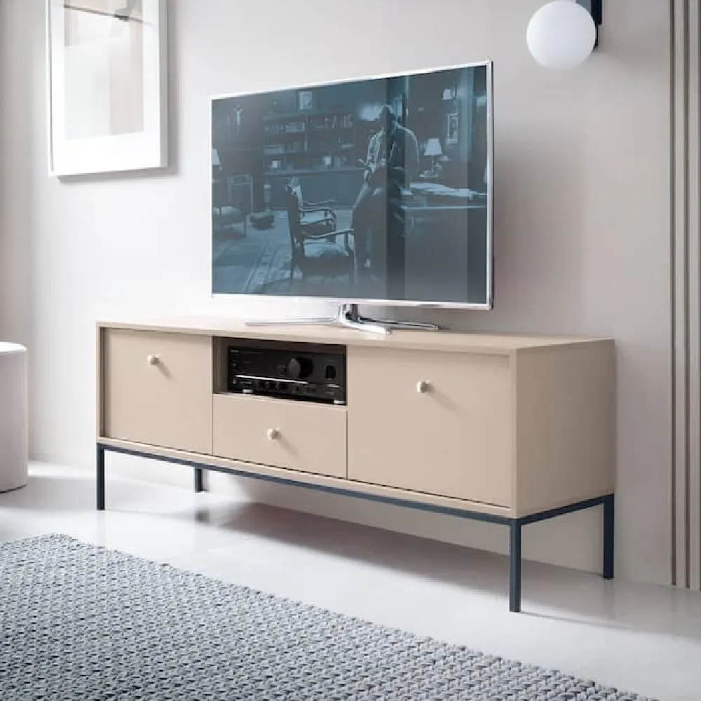 Malibu TV Stand with 2 Doors 1 Drawer - Beige