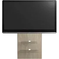 Malibu Wall TV Stand with 2 Glass Shelves - Light Oak