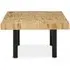 Malign Square Coffee Table with Storage - Natural Teak, Black