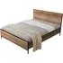 Malila Double Bed with Black Metal Frame - Oak
