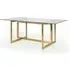 Malina Rectangular Glass Dining Table - Gold