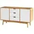Maloga Sideboard with 2 Doors 3 Drawers - White, Oak