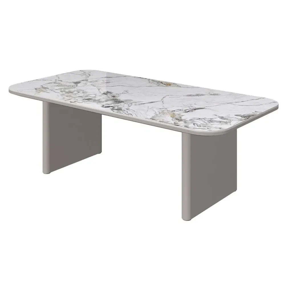 Malone Coffee Table - Grey, Ceramic