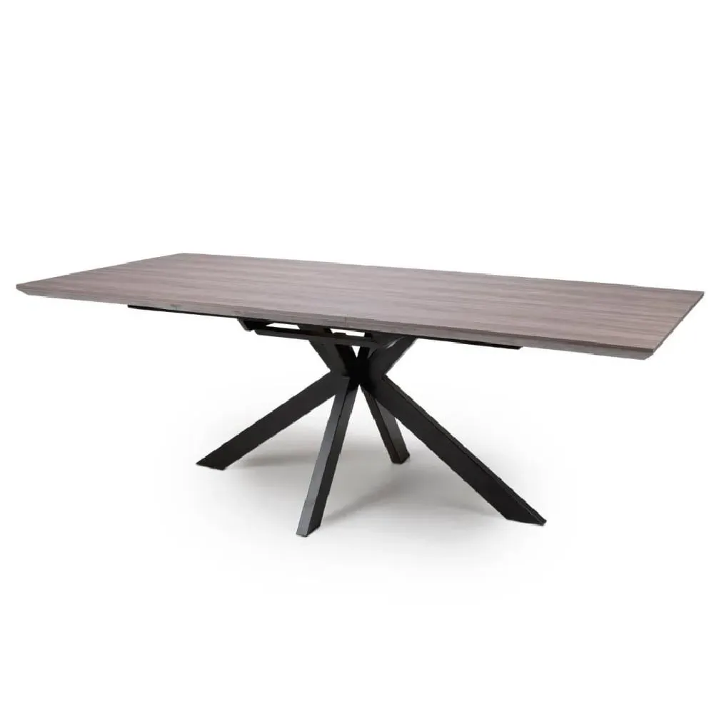 Malone Large Extendable Dining Table - Grey, Wood