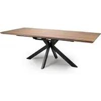 Malone Large Extendable Dining Table - Light Walnut, Wood