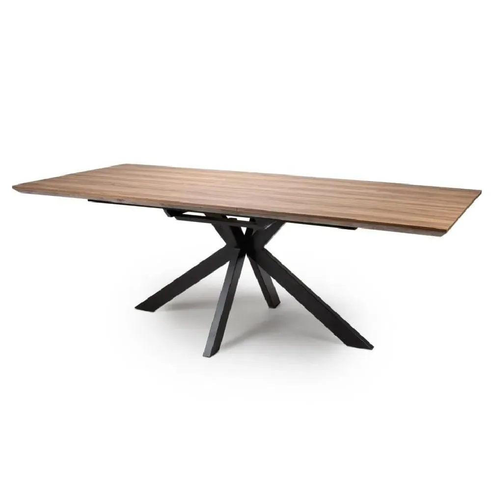 Malone Large Extendable Dining Table - Light Walnut, Wood