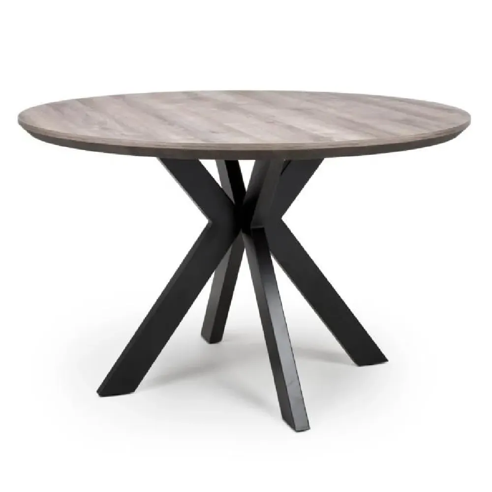 Malone Large Round Dining Table - Grey