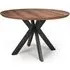 Malone Large Round Dining Table - Light Walnut