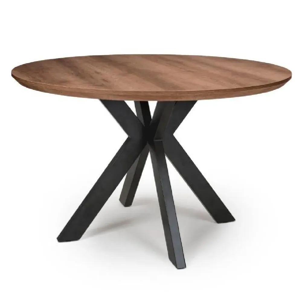 Malone Large Round Dining Table - Light Walnut