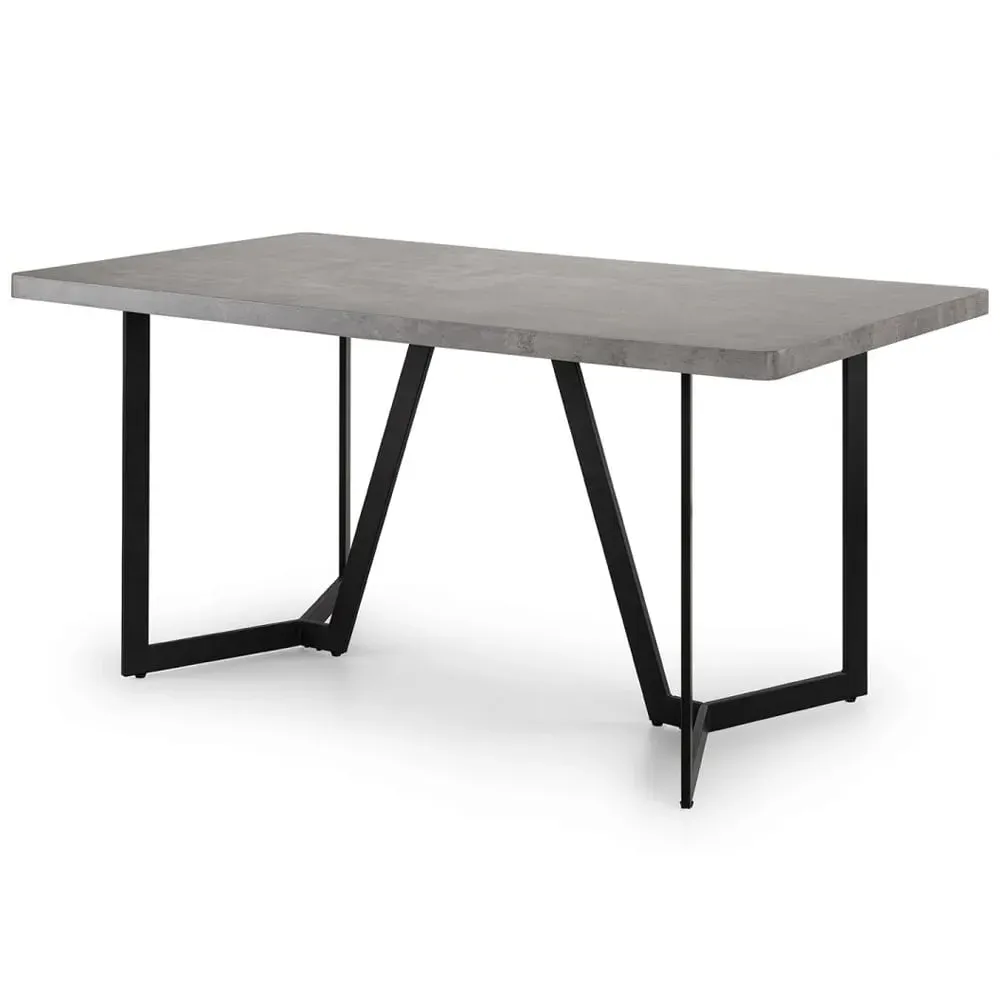 Malone Rectangular Dining Table - Concrete Effect