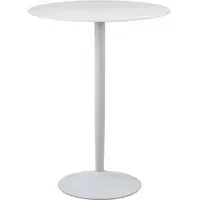 Malone Round Bar Table - White, Ceramic