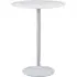 Malone Round Bar Table - White, Ceramic