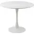 Malone Round Dining Table - White, Ceramic