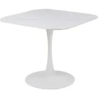 Malone Square Dining Table - White, Ceramic