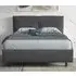 Malvern King Size Bed Frame - Steel Grey, Fabric