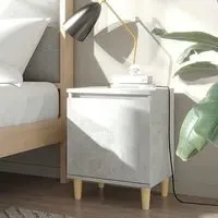 Manal Bedside Cabinet with 1 Door - Concrete Effect