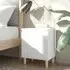 Manal Bedside Cabinet with 1 Door - White