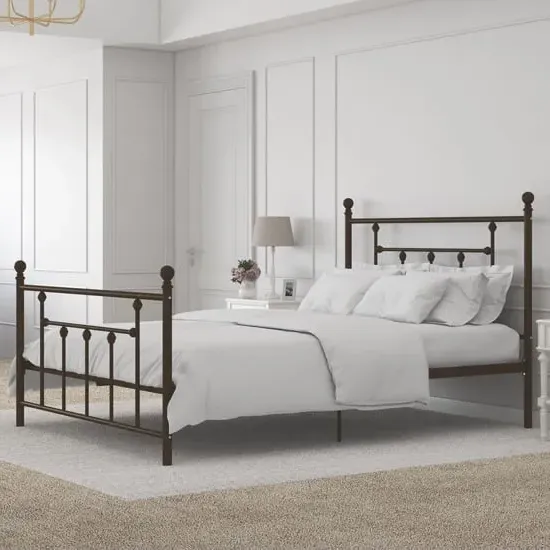 Manalo Double Bed Frame - White, Metal product