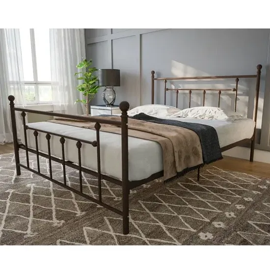 Manalo King Size Bed Frame - Bronze, Metal image