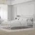 Manalo King Size Bed Frame - White, Metal