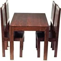 Mango 4-Seater Dining Set with High Back Chairs