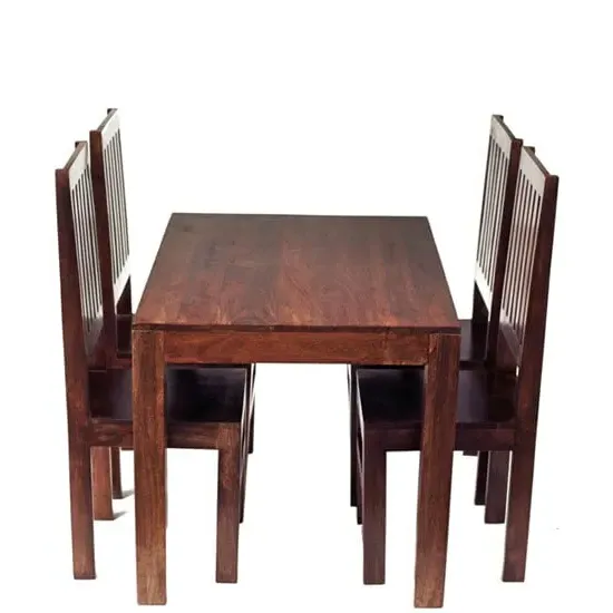 Mango 4-Seater Dining Set with High Back Chairs image