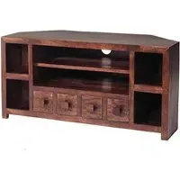 Mango Dakota Corner TV Unit - Mango Wood