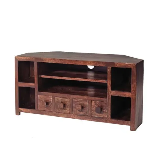 Mango Dakota Corner TV Unit - Mango Wood image