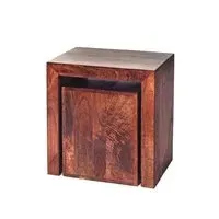 Mango Dakota Cubed Nest of 2 Tables - Mango Wood